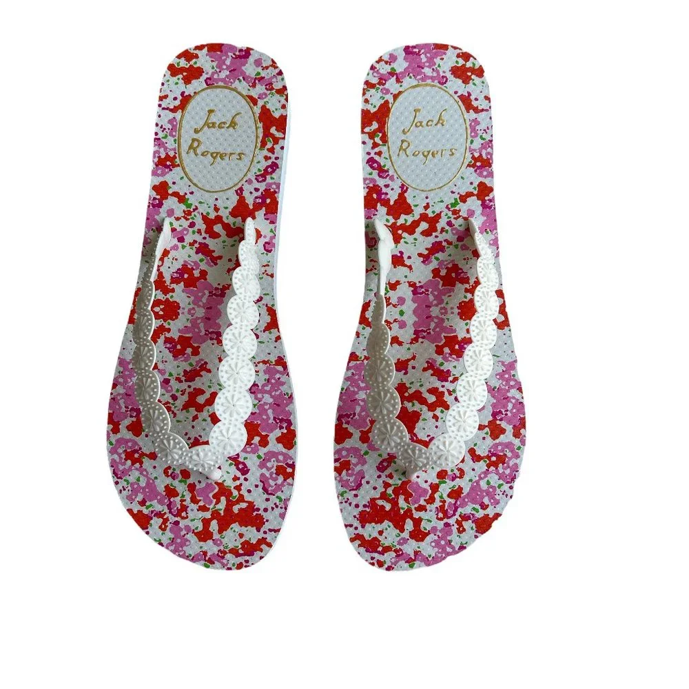 NEW Jack Rogers White Flip Flops - Size 11 - Picture 2 of 8